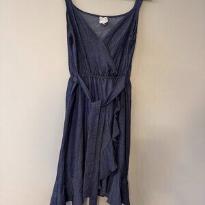 Naif Denim Summer Ruffle Dress Size Small. Thin and lightweight!